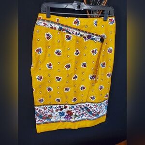 Handmade Floral Yellow Skirt